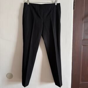 Vintage CHLOE Black Tapered Bandless Mid Rise Wool Trousers Phoebe Philo 8 40